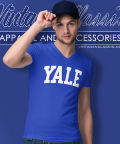 Yale University School Logo Shirt 5 Yale University School Logo V Neck TShirt
