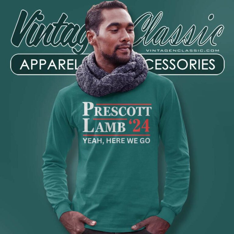 Yeah Here We Go Prescott Lamb 24 Long Sleeve Tee Yeah Here We Go Prescott Lamb 24 Long Sleeve Tee