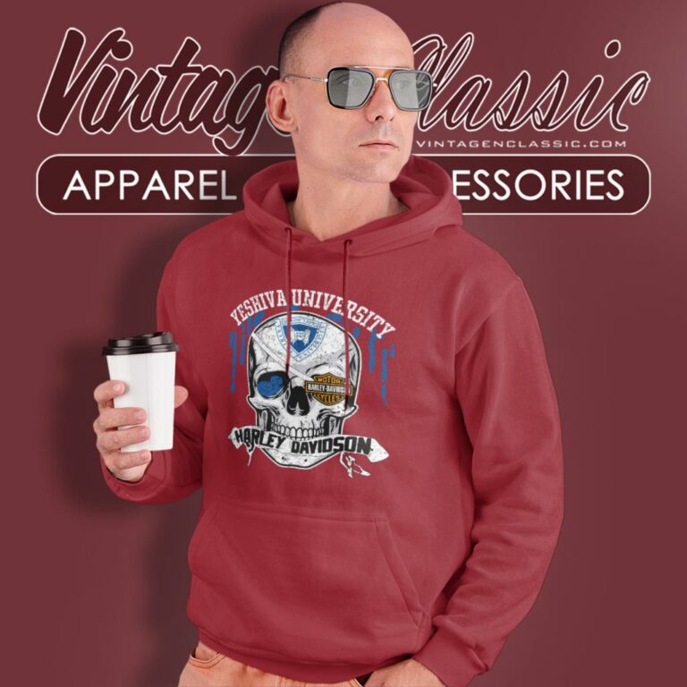 Yeshiva University Harley Davidson Skull Hoodie Yeshiva University Harley Davidson Skull Hoodie