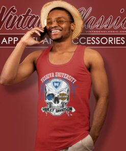 Yeshiva University Harley Davidson Skull Tank Top Racerback