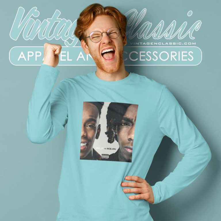 Ynw Melly Shirt Melly Vs Melvin Album Cover Long Sleeve Tee Ynw Melly Shirt Melly Vs Melvin Album Cover Long Sleeve Tee