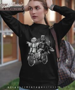 Yoda Darth Vader Riding A Bike Sweatshirt