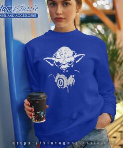 Yoda Sungless With Silver Earphones Star Wars Sweatshirt