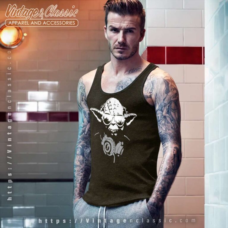 Yoda Sungless With Silver Earphones Star Wars Tank Top Racerback Yoda Sungless With Silver Earphones Star Wars Tank Top Racerback
