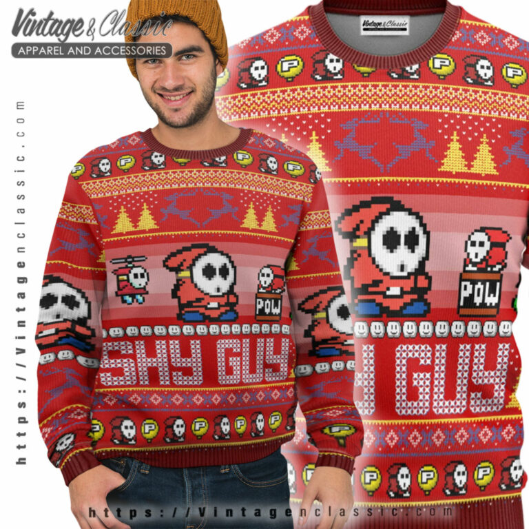 Yoshi Shy Guy Christmas Ugly Sweater Ugly Sweater Yoshi Shy Guy Christmas Ugly Sweater Ugly Sweater