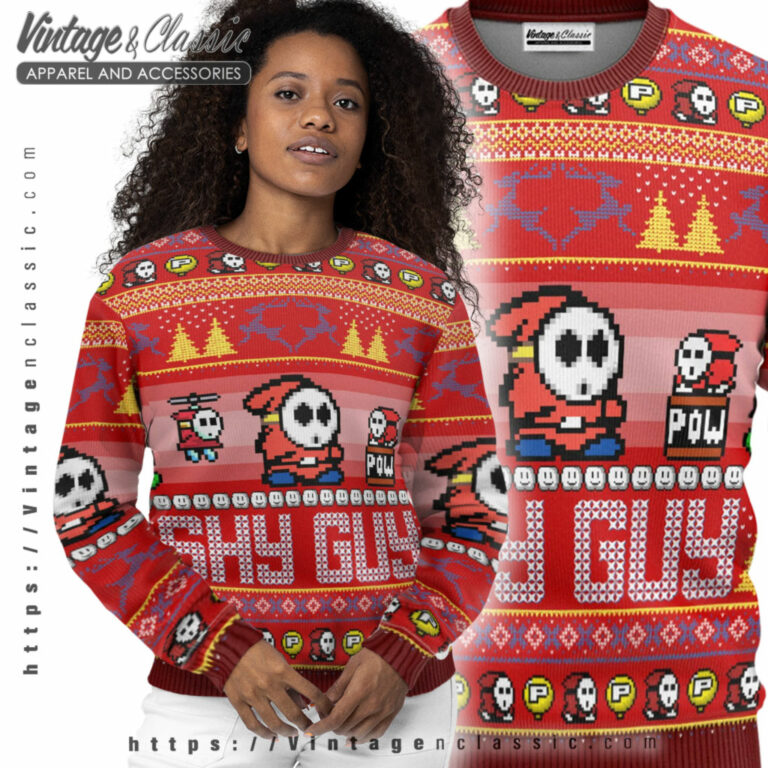 Yoshi Shy Guy Christmas Ugly Sweater Women Ugly Sweater Yoshi Shy Guy Christmas Ugly Sweater Women Ugly Sweater