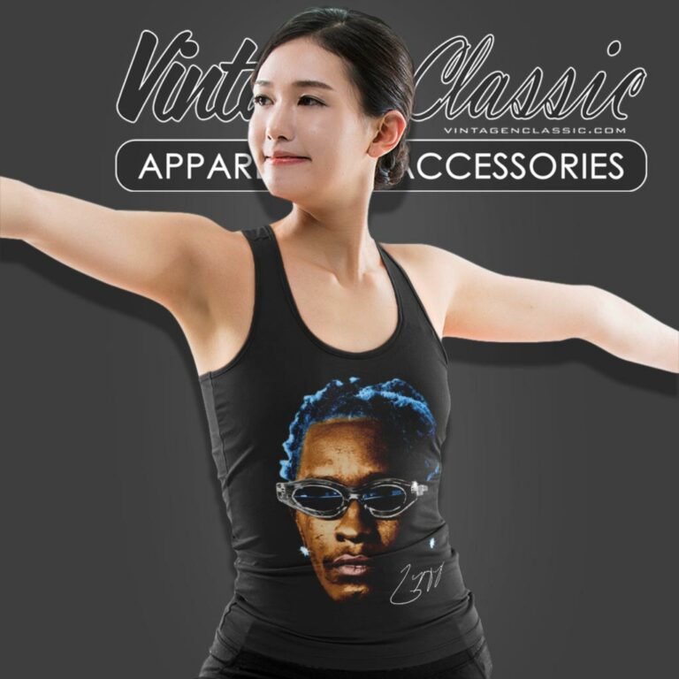 Young Thug Blue Hair Graphic Shirt Tank Top Racerback Young Thug Blue Hair Graphic Shirt Tank Top Racerback