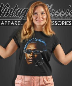 Young Thug Blue Hair Graphic Shirt Women T Shirt