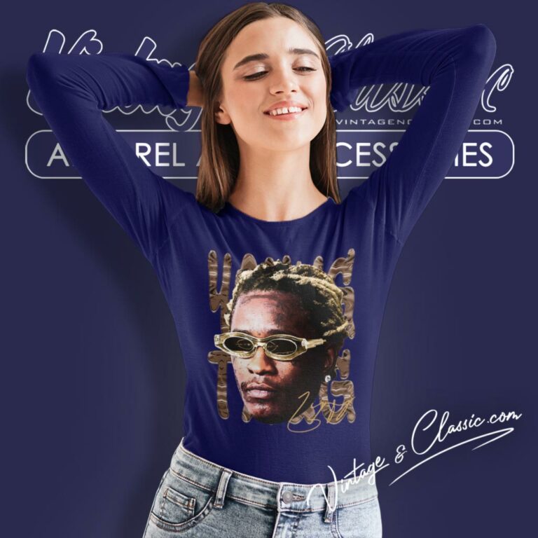 Young Thug Matching Jordan 4 Cacao Long Sleeve Tee Young Thug Matching Jordan 4 Cacao Long Sleeve Tee