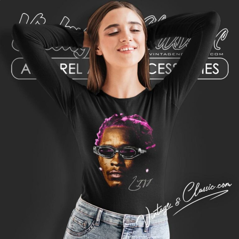 Young Thug Shirt Pink Hair Long Sleeve Tee Young Thug Shirt Pink Hair Long Sleeve Tee