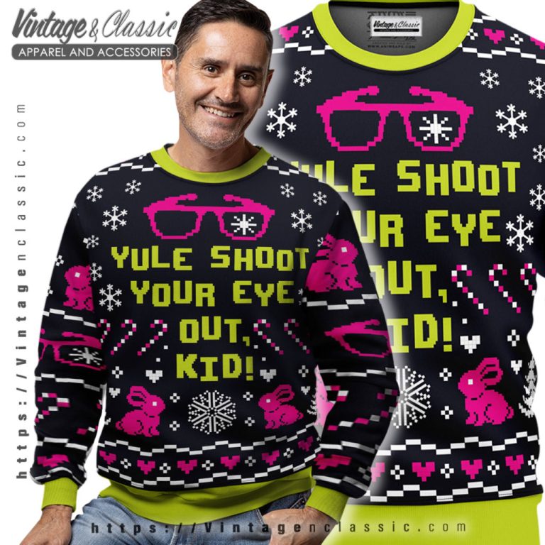 Yule Shoot Your Eye Out Kid Ugly Christmas Sweater Men Ugly Sweater Yule Shoot Your Eye Out Kid Ugly Christmas Sweater Men Ugly Sweater