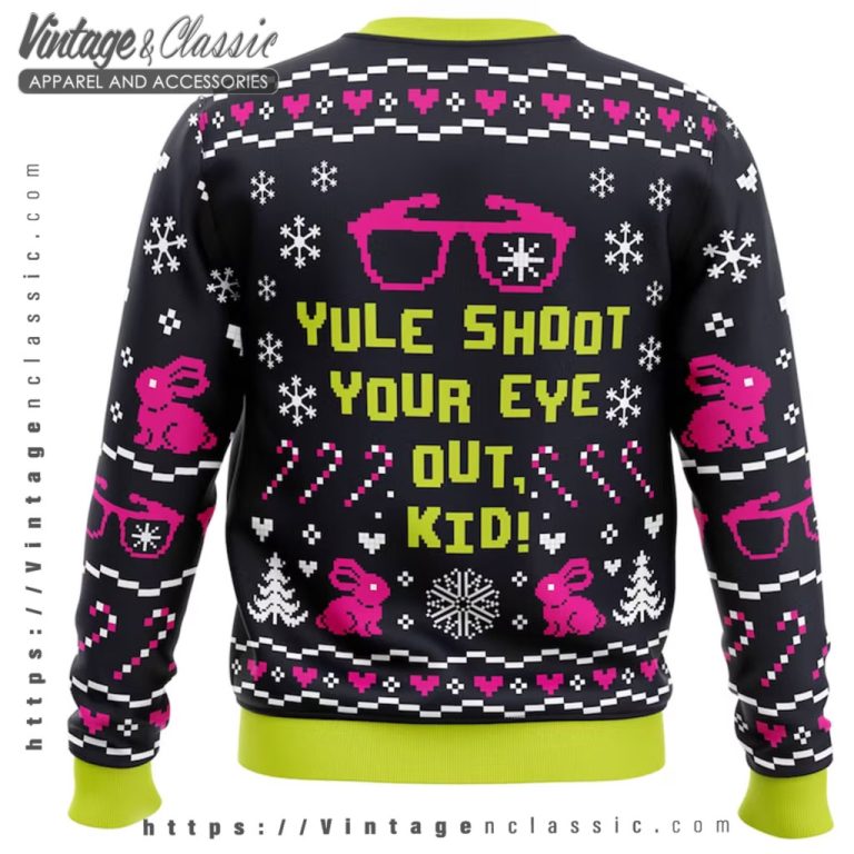 Yule Shoot Your Eye Out Kid Ugly Christmas Sweater back Ugly Sweater Yule Shoot Your Eye Out Kid Ugly Christmas Sweater back Ugly Sweater