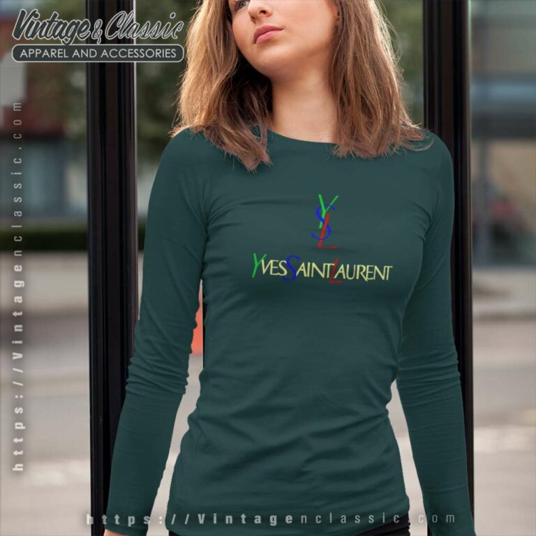 Yves Saint Laurent Biglogo Long Sleeve Tee 1 Yves Saint Laurent Biglogo Long Sleeve Tee 1