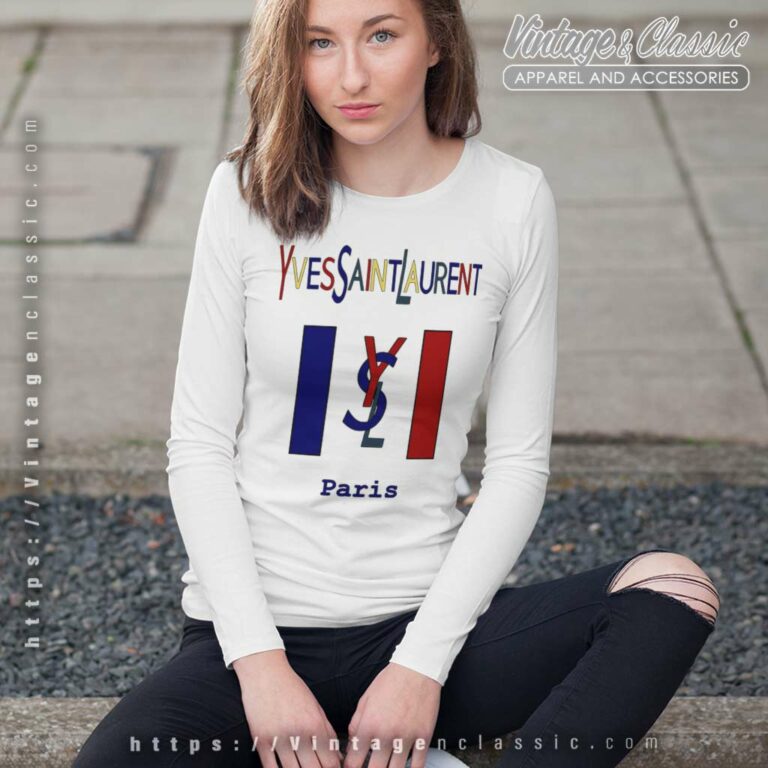 Yves Saint Laurent Biglogo Spellout Long Sleeve Tee 1 Yves Saint Laurent Biglogo Spellout Long Sleeve Tee 1