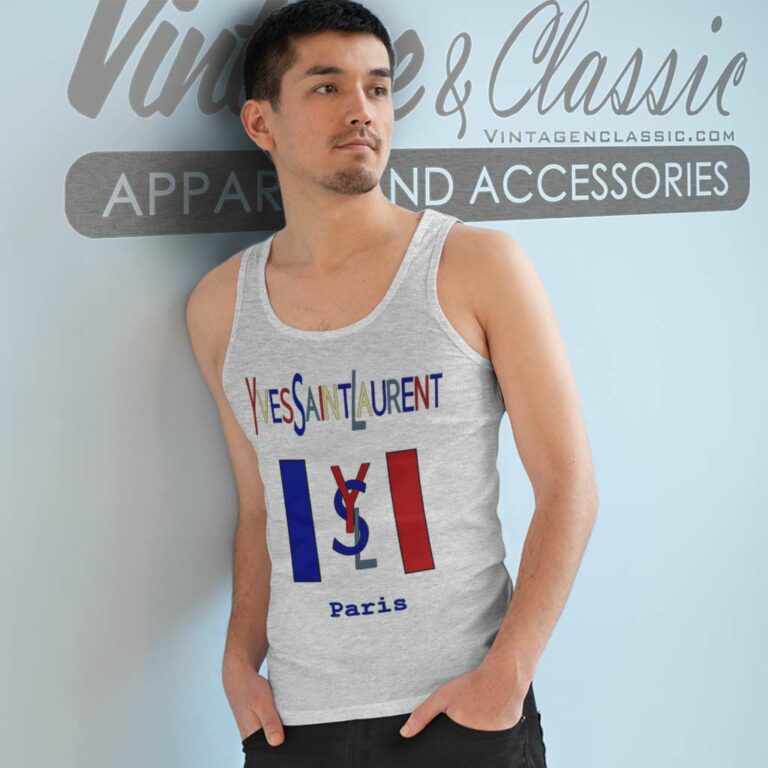 Yves Saint Laurent Biglogo Spellout Tank Top Racerback 1 Yves Saint Laurent Biglogo Spellout Tank Top Racerback 1
