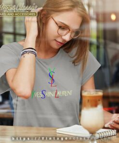 Yves Saint Laurent Biglogo Shirt 6 Yves Saint Laurent Biglogo Women TShirt 1