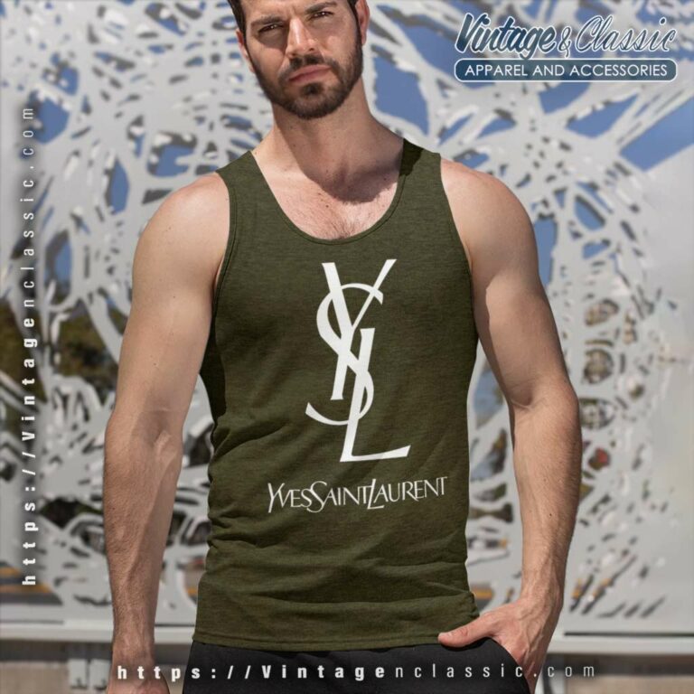 Yves Saint Laurent Logo Ysl Tank Top Racerback 1 Yves Saint Laurent Logo Ysl Tank Top Racerback 1