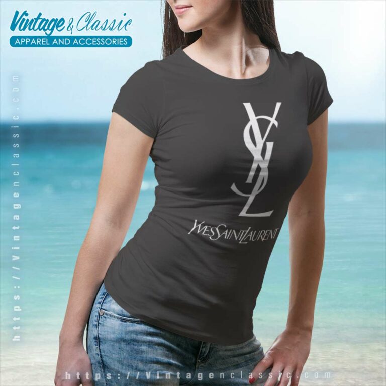 Yves Saint Laurent Logo Ysl Women TShirt 1 Yves Saint Laurent Logo Ysl Women TShirt 1