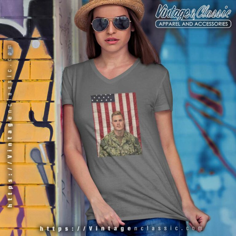 Zach Bryan Flag Military V Neck TShirt Zach Bryan Flag Military V Neck TShirt