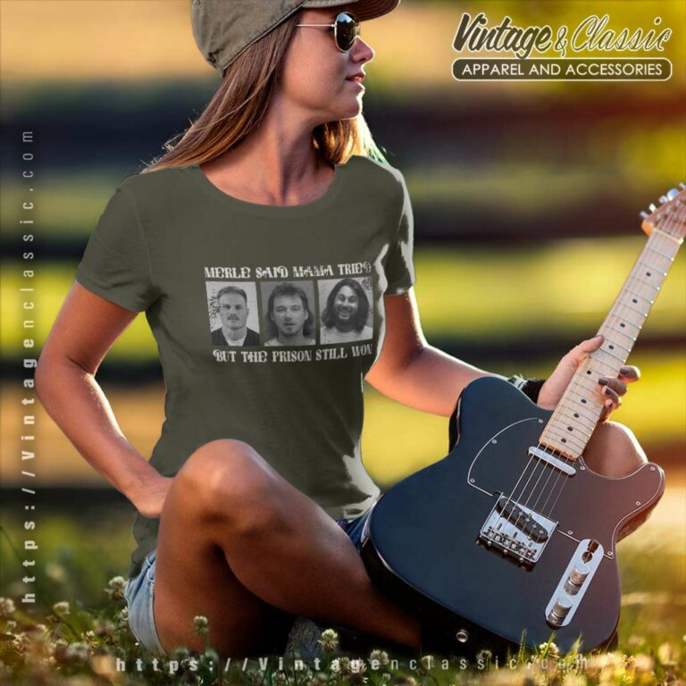 Zach Bryan Mugshot Merle Said Mama Tried But The Prison Still Won Women TShirt Zach Bryan Mugshot Merle Said Mama Tried But The Prison Still Won Women TShirt