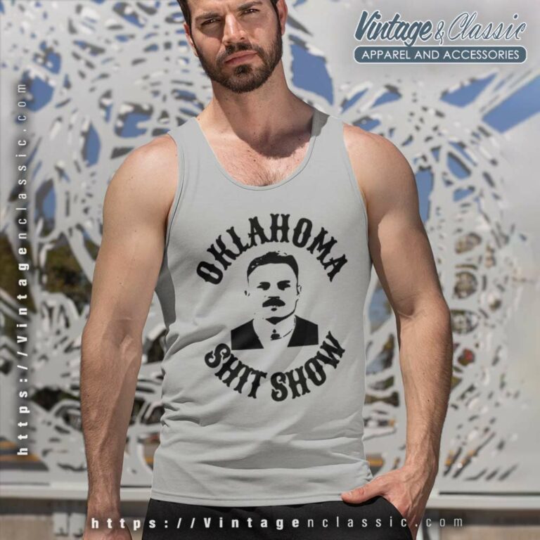 Zach Bryan Oklahoma Shit Show Mug Shot Tank Top Racerback Zach Bryan Oklahoma Shit Show Mug Shot Tank Top Racerback