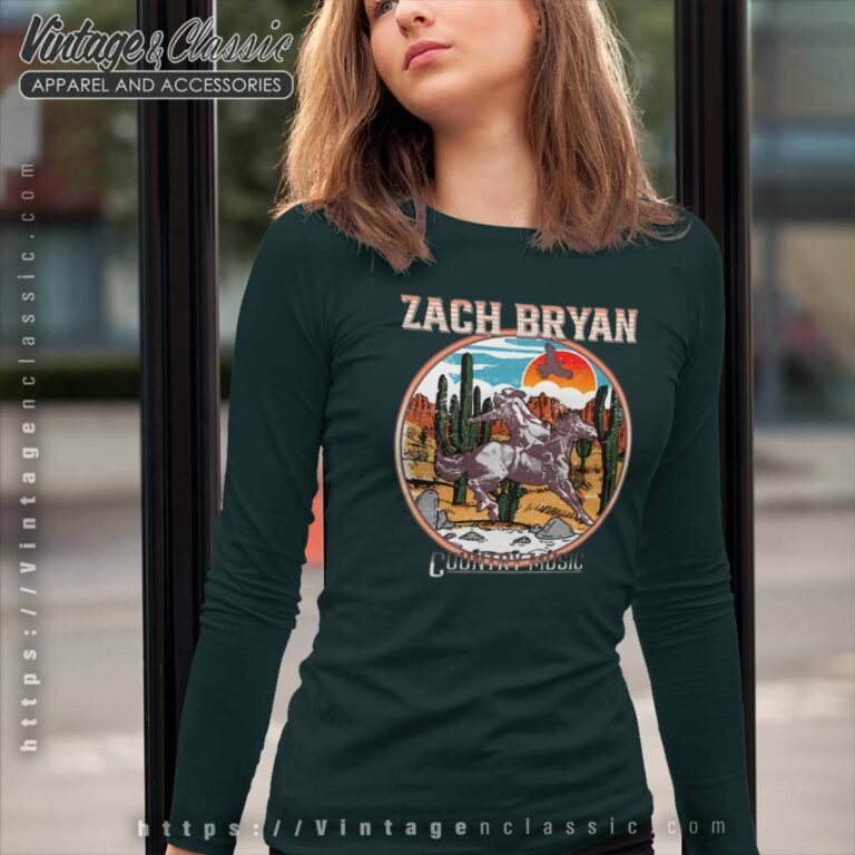 Zach Bryan Shirt Country Music Desert Cowboy Boho Style Long Sleeve Tee Zach Bryan Shirt Country Music Desert Cowboy Boho Style Long Sleeve Tee