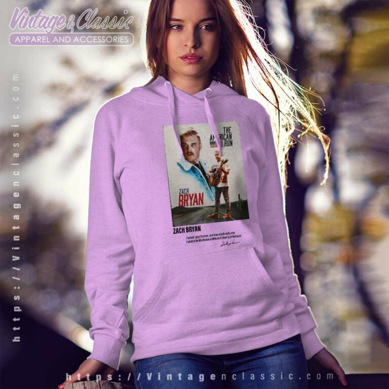 Zach Bryan Shirt The American Run Tour Signature Hoodie Zach Bryan Shirt The American Run Tour Signature Hoodie