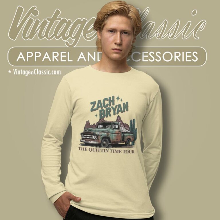Zach Bryan Shirt The Quittin Time Tour 2024 Long Sleeve Tee Zach Bryan Shirt The Quittin Time Tour 2024 Long Sleeve Tee
