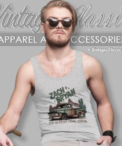 Zach Bryan Shirt The Quittin Time Tour 2024 Tank Top Racerback