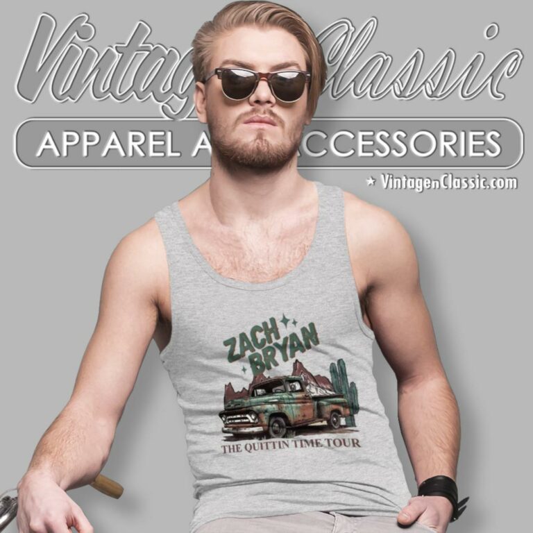 Zach Bryan Shirt The Quittin Time Tour 2024 Tank Top Racerback Zach Bryan Shirt The Quittin Time Tour 2024 Tank Top Racerback