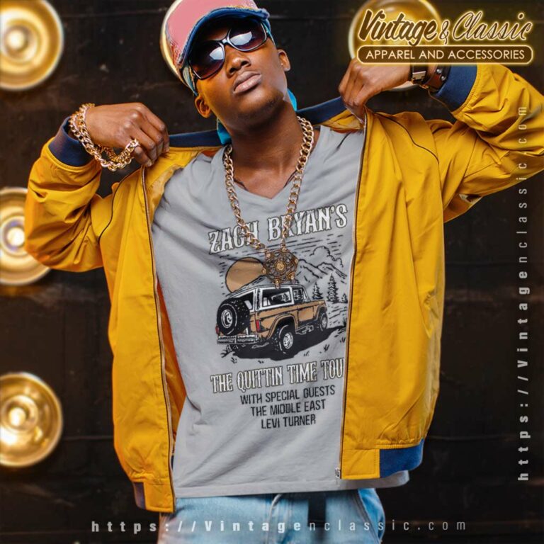 Zach Bryan The Quittin Time Tour 2024 V Neck TShirt Zach Bryan The Quittin Time Tour 2024 V Neck TShirt