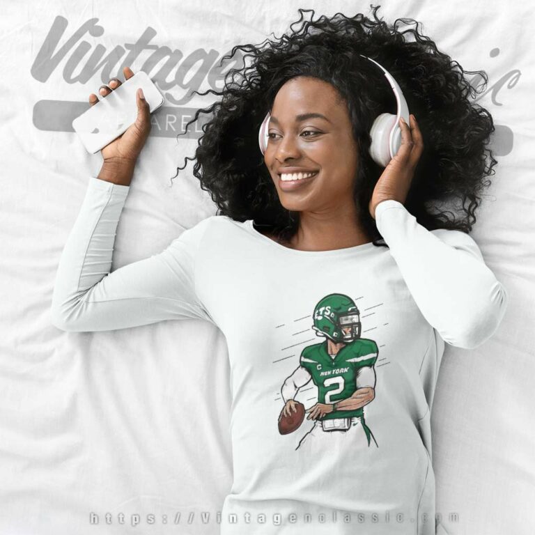 Zach Wilson New York Jets Long Sleeve Tee Zach Wilson New York Jets Long Sleeve Tee