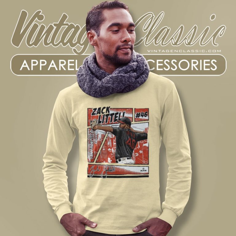Zack Littell San Francisco Giants Baseball Signature Long Sleeve Tee Zack Littell San Francisco Giants Baseball Signature Long Sleeve Tee