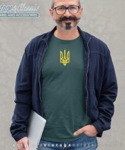 Zelensky Ukrainian Trident Logo T Shirt Long Sleeve Tee