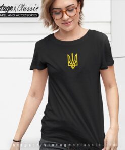 Zelensky Ukrainian Trident Logo T Shirt Women T Shirt