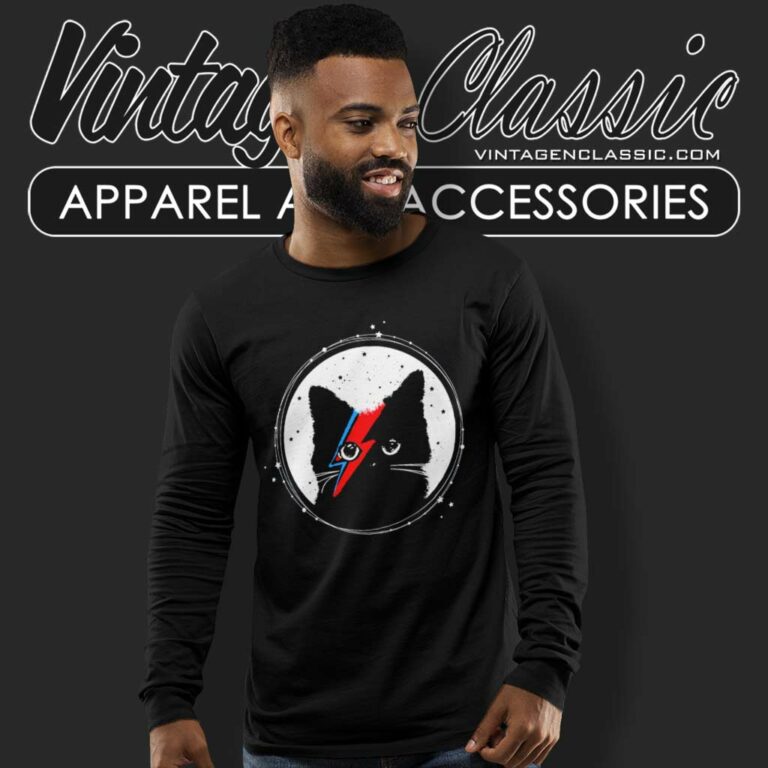 Ziggy Stardust Cat David Bowie Long Sleeve Tee Ziggy Stardust Cat David Bowie Long Sleeve Tee