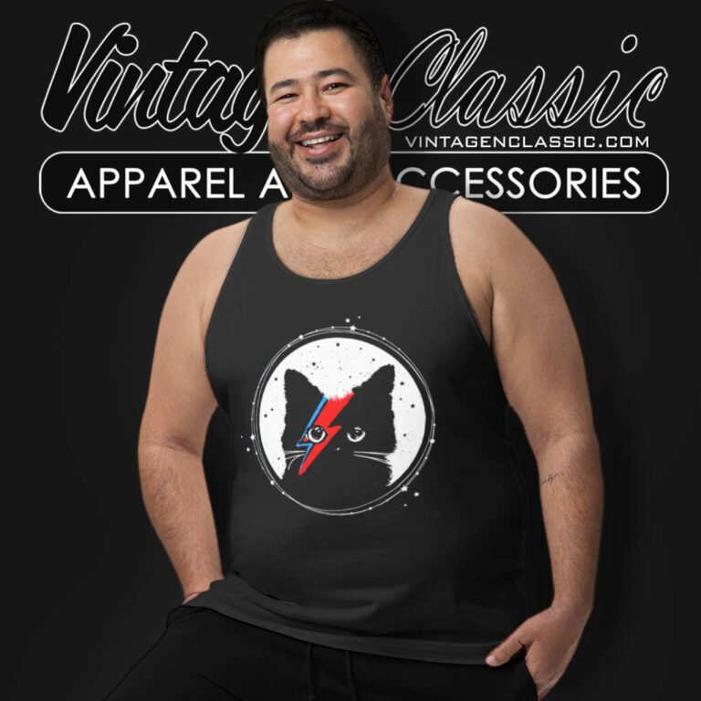 Ziggy Stardust Cat David Bowie Tank Top Racerback Ziggy Stardust Cat David Bowie Tank Top Racerback