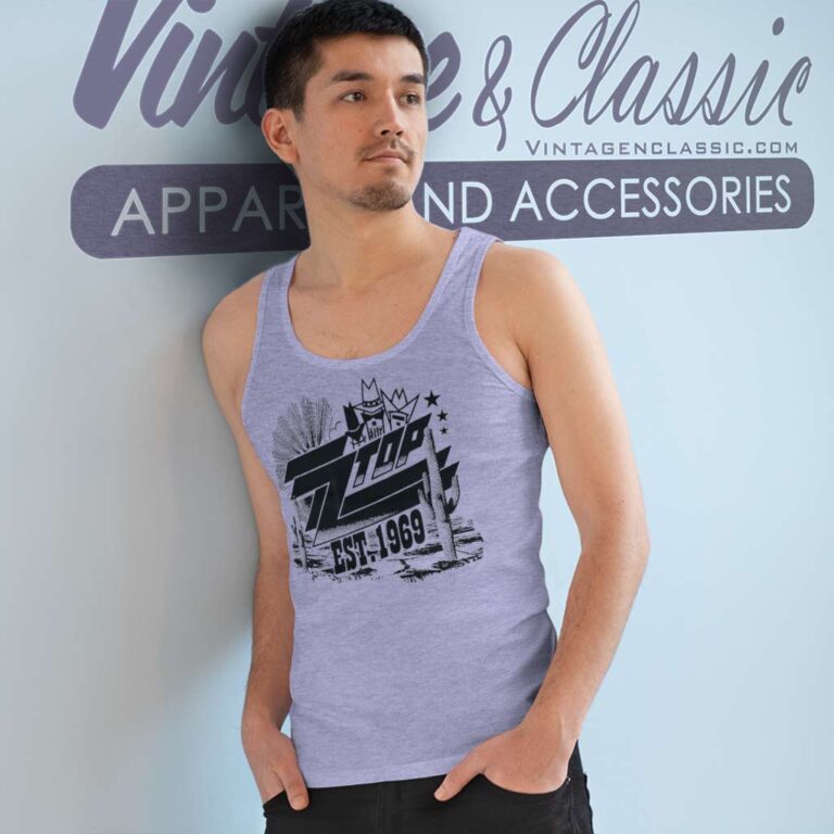 Zz Top Est 1969 Tour Tank Top Racerback Zz Top Est 1969 Tour Tank Top Racerback