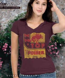 Zz Top Power V Neck TShirt