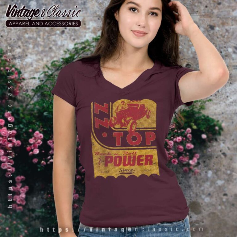 Zz Top Power V Neck TShirt Zz Top Power V Neck TShirt