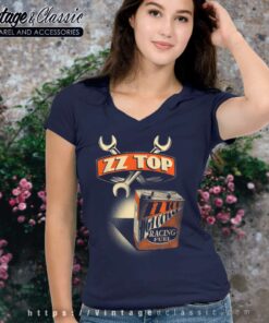 Zz Top Racing Fuel V Neck TShirt