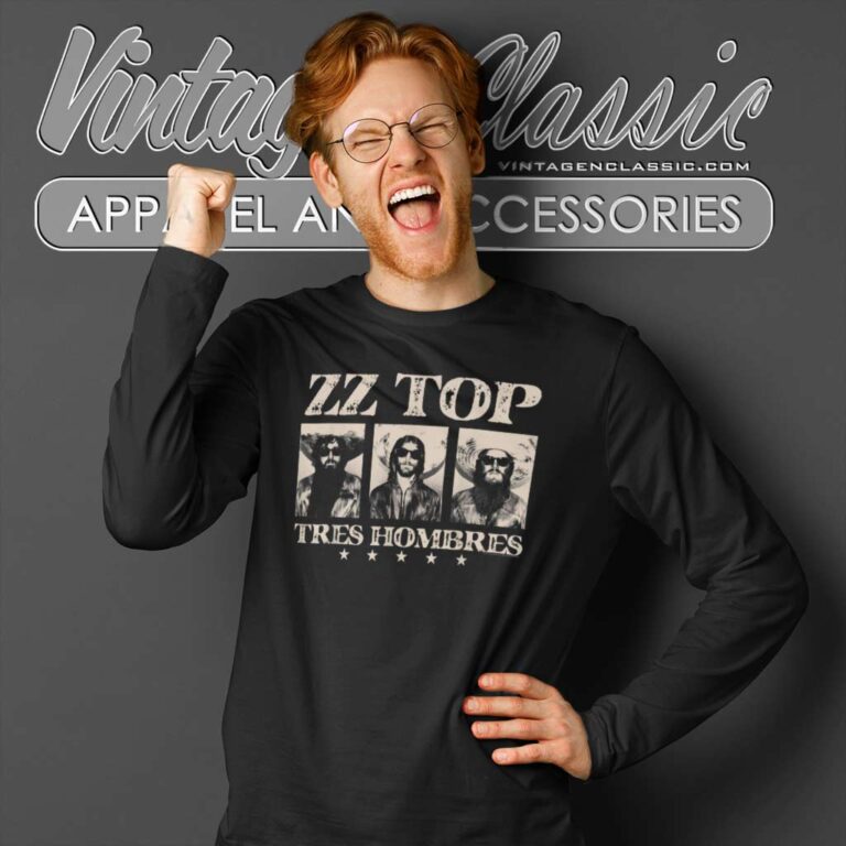 Zz Top Shirt Album Tres Hombres Long Sleeve Tee Zz Top Shirt Album Tres Hombres Long Sleeve Tee