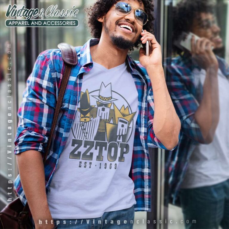 Zz Top Shirt Album Tres Hombres Tour V Neck TShirt Zz Top Shirt Album Tres Hombres Tour V Neck TShirt