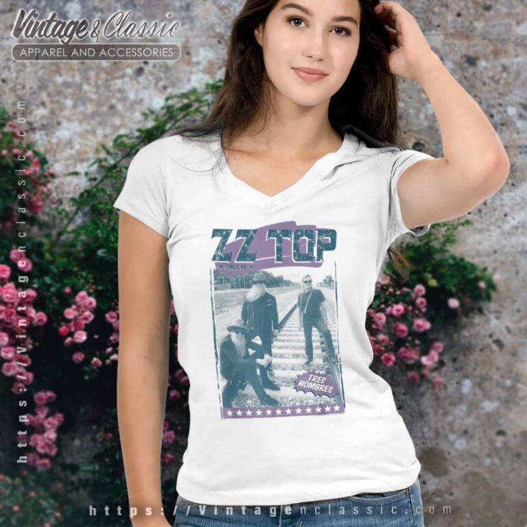 Zz Top Tracks V Neck TShirt Zz Top Tracks V Neck TShirt