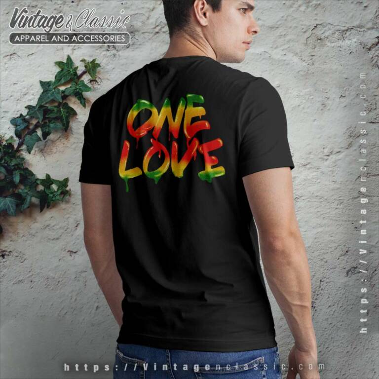 Bob Marley Shirt One Love Poster back tshirt Bob Marley Shirt One Love Poster back tshirt