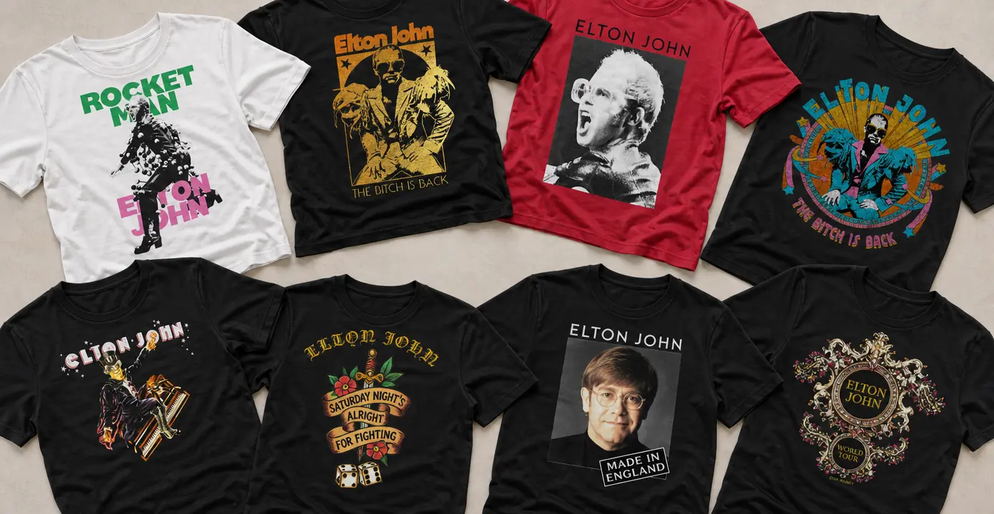 Elton John Graphic Tees | - Vintagenclassic Tee